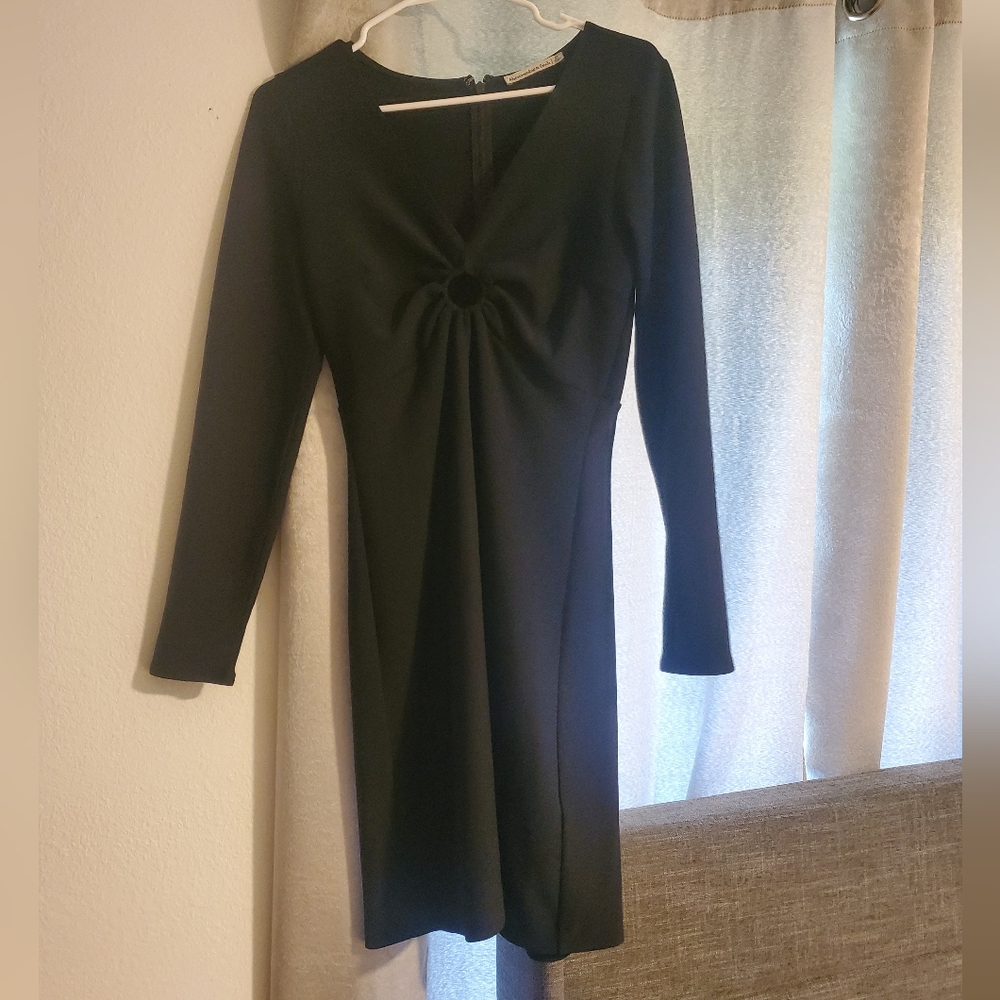 Abercrombie & Fitch Black Long Sleeve Dress Keyhole
